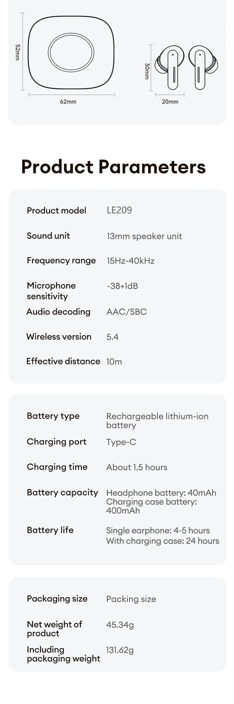 Nouveau Lenovo LE209 sans fil Bluetooth écouteur