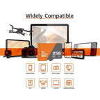 Carte mémoire haute vitesse – 128 Go / 256 Go / 512 Go / 1 To / 2 To